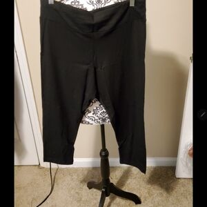 Two Time and Tru Black High Rise Fitted Leggings Size XL